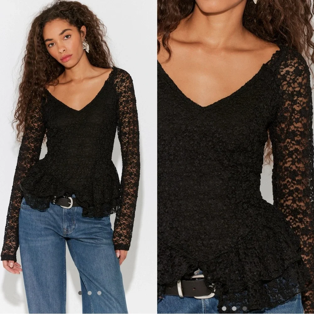 Free People Stella long sleeve top